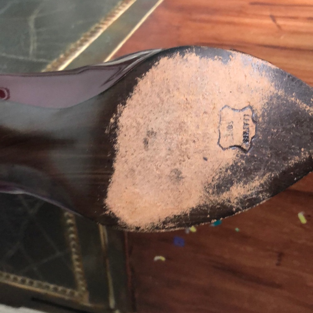 Ruby Red And Gold Stuart Weitzman Heels - image 7